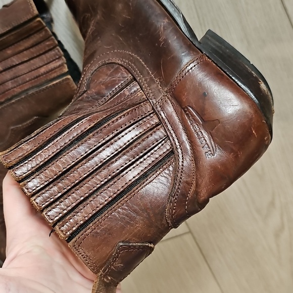 Vintage Ranchero Western Heritage Leather Ankle Cowboy Cowgirl Boots, Size 7 - Picture 4 of 17